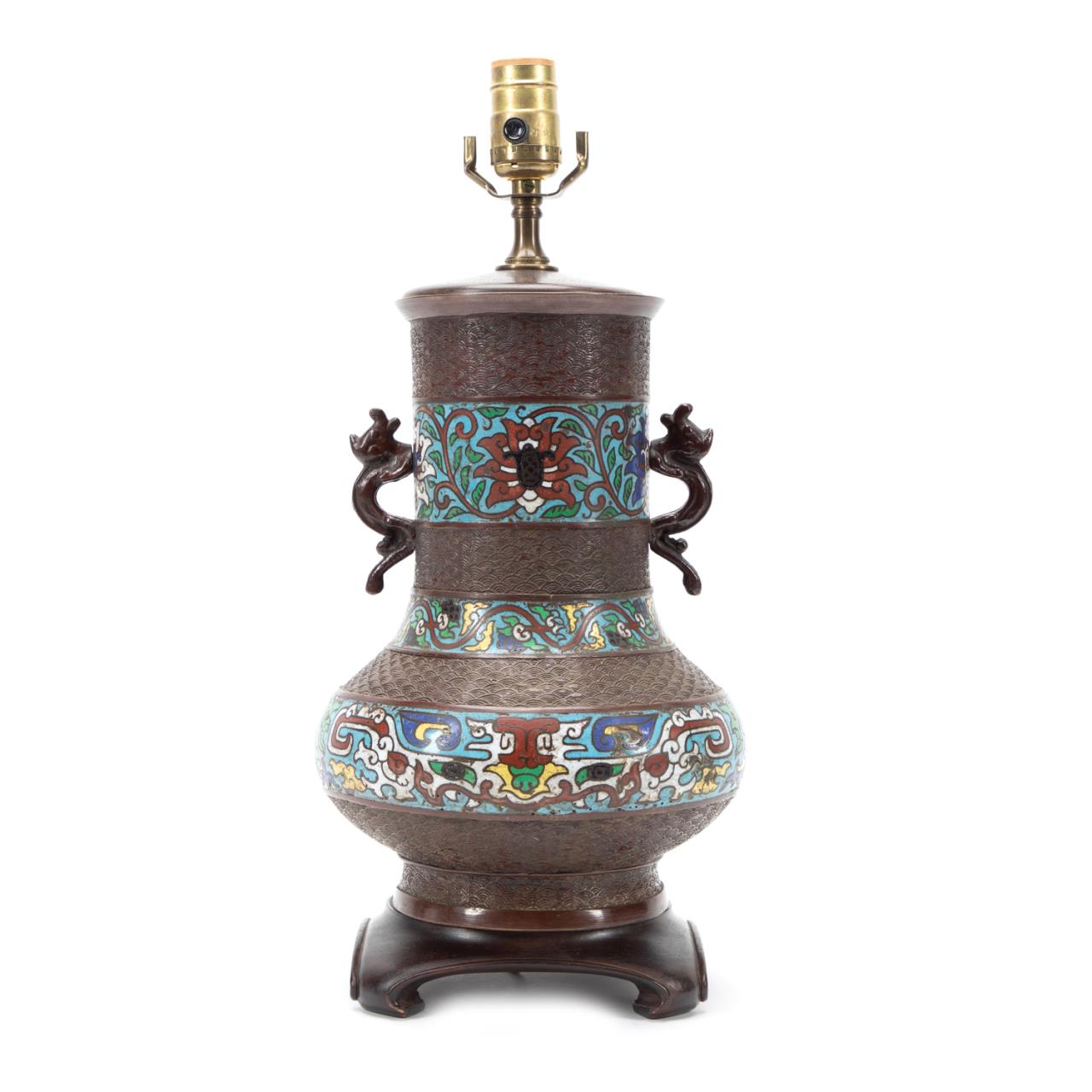 CHINESE CHAMPLEVE BRONZE ARCHAIC