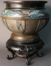 CHINESE CHAMPLEVE ENAMEL AND B