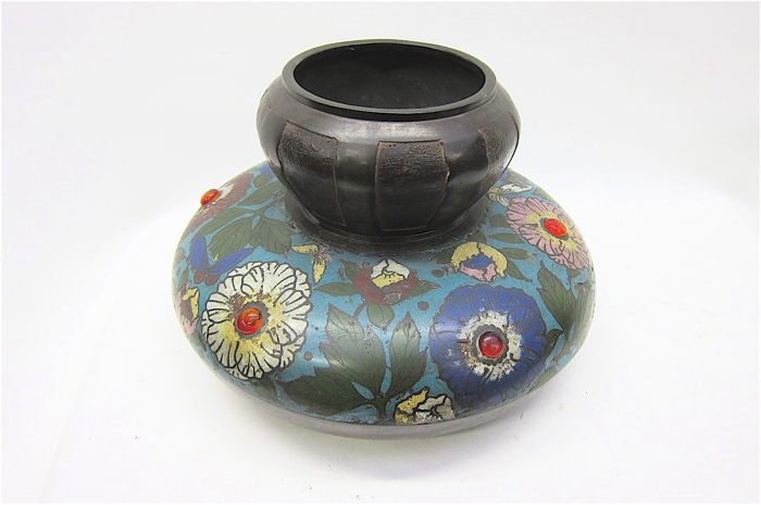 CHINESE CHAMPLEVE ENAMEL BRONZE