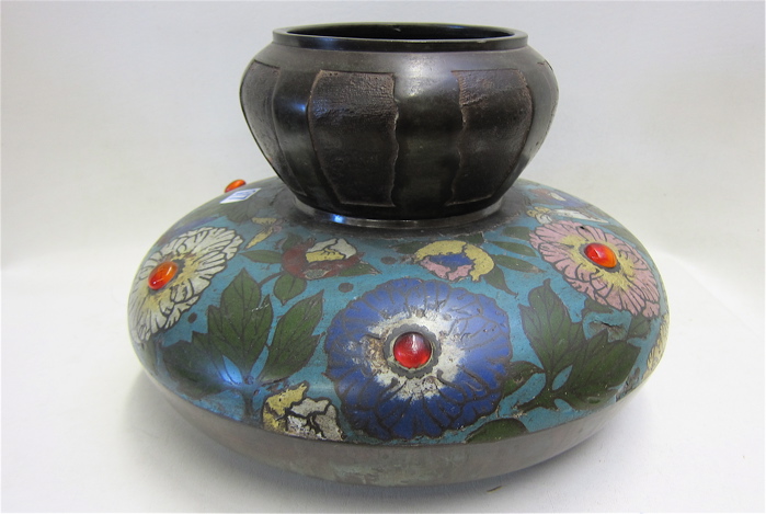 CHINESE CHAMPLEVE ENAMEL BRONZE