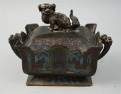 CHINESE CHAMPLEVE ENAMEL COVER