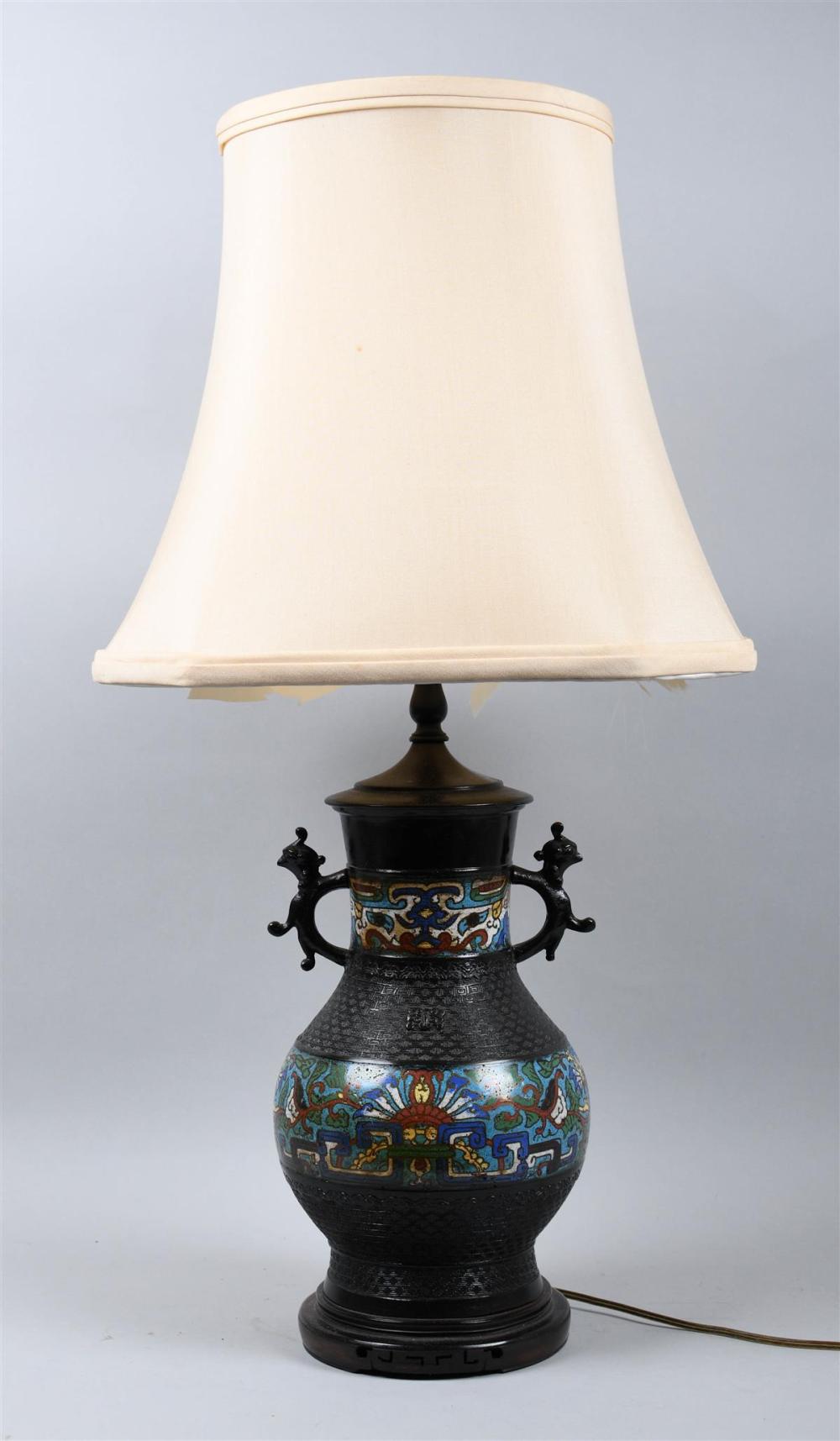 CHINESE CHAMPLEVE ENAMEL HU-FORM