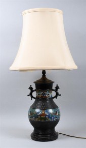 CHINESE CHAMPLEVE ENAMEL HU-FO