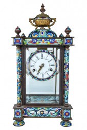 CHINESE CHAMPLEVE ENAMEL MANTE