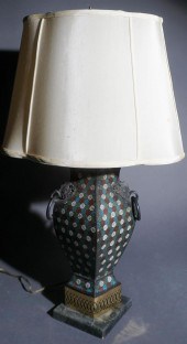 CHINESE CHAMPLEVE ENAMEL VASE