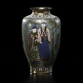 Chinese Champleve Vase Probabl