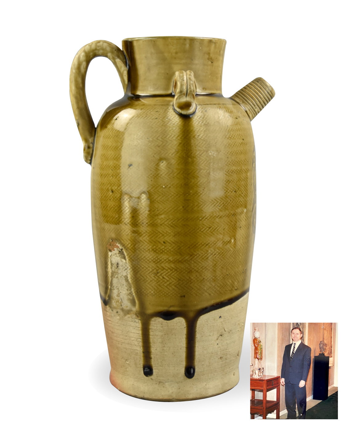 CHINESE CHANGSHA WARE YELLOW GLAZED