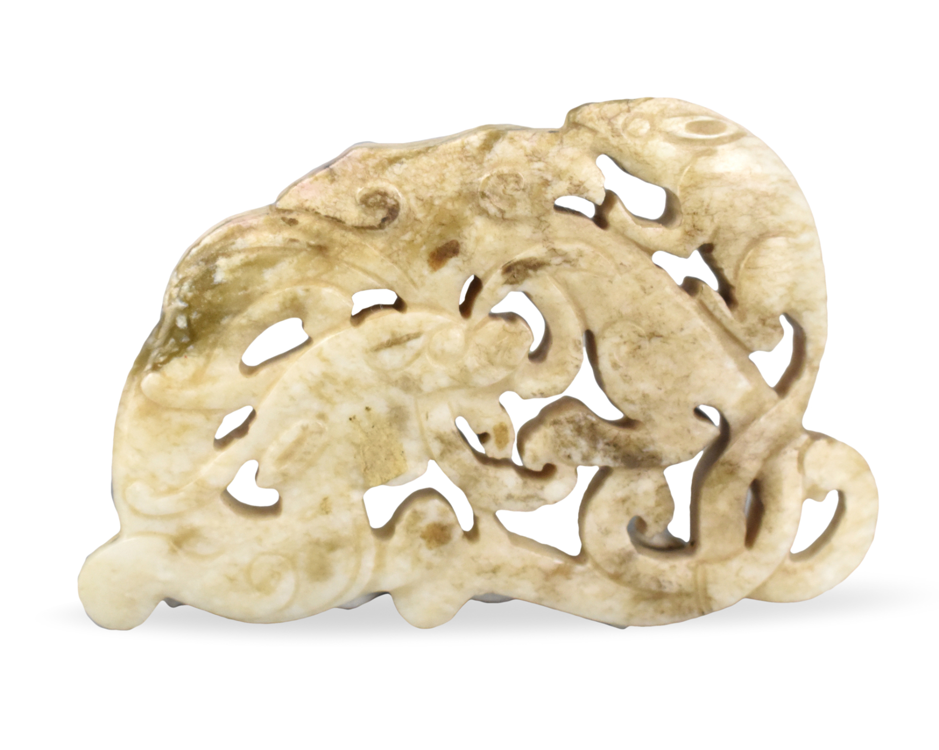CHINESE CHICKEN BONE JADE CARVED