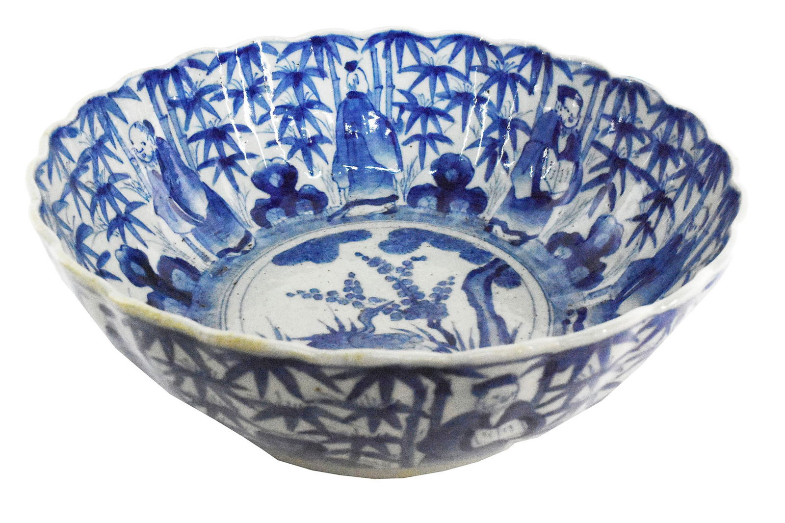 CHINESE CHIEN LUNG BLUE AND WHITE