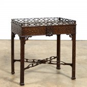 CHINESE CHIPPENDALE MAHOGANY T