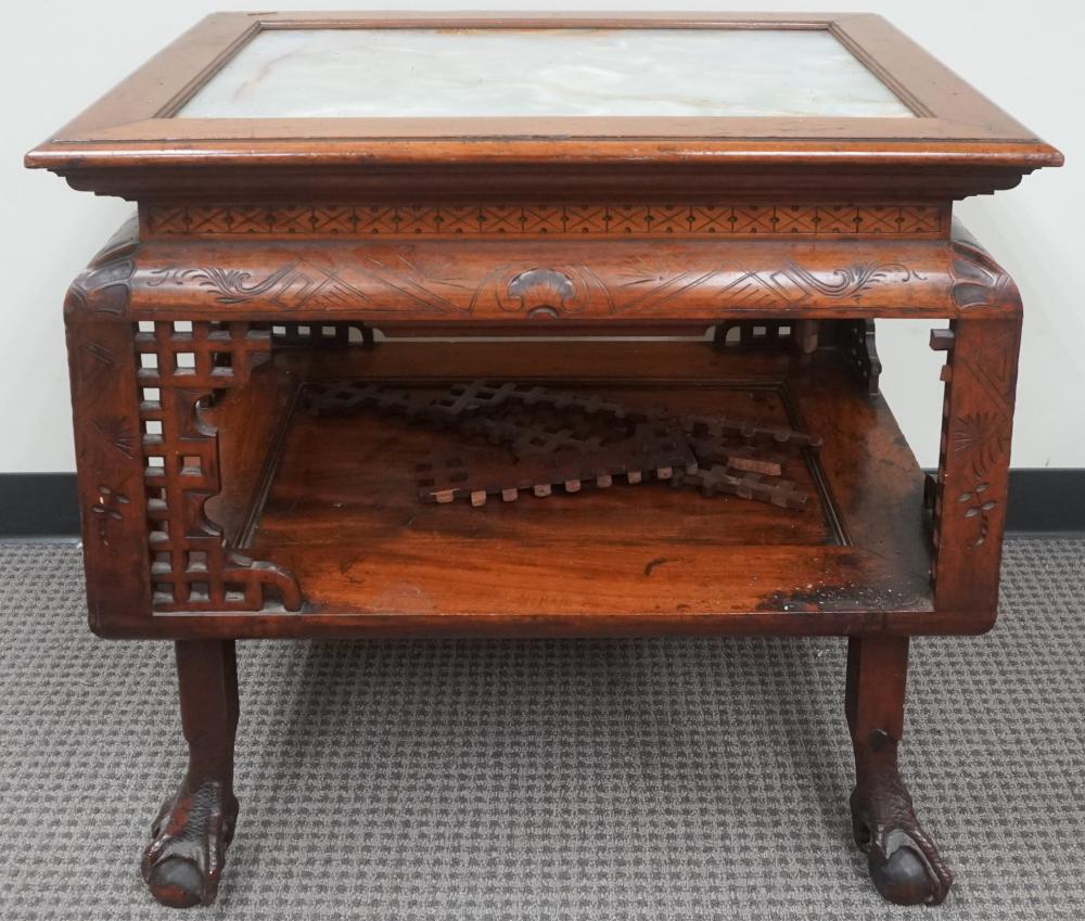 CHINESE CHIPPENDALE STYLE ELMWOOD