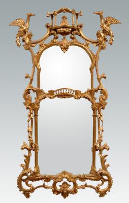 Chinese Chippendale style mirror,