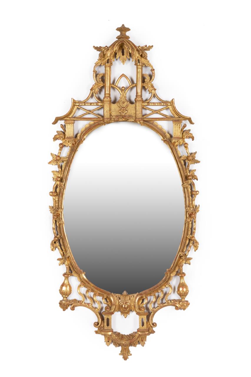CHINESE CHIPPENDALE STYLE OVAL