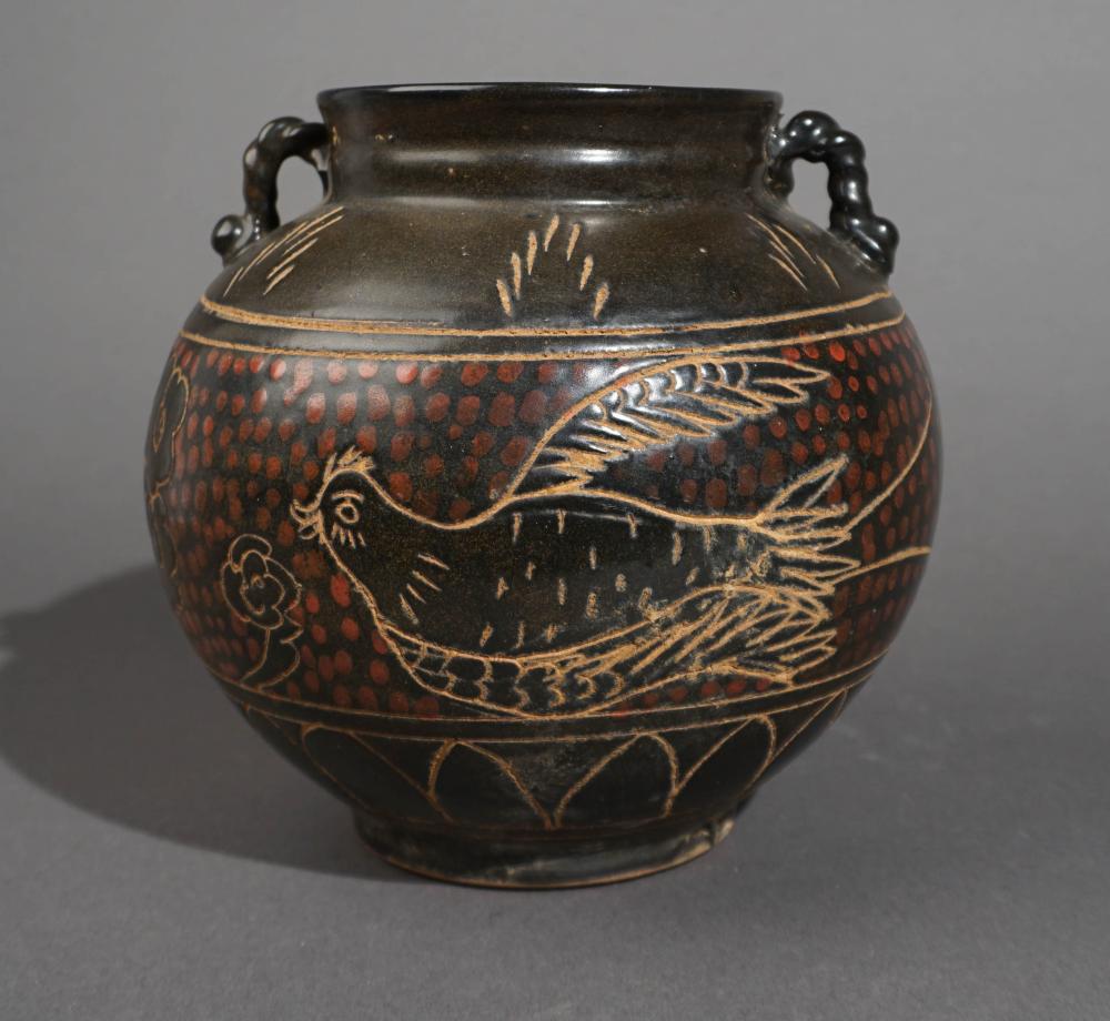 CHINESE CHIZOU STYLE JAR, H: 7