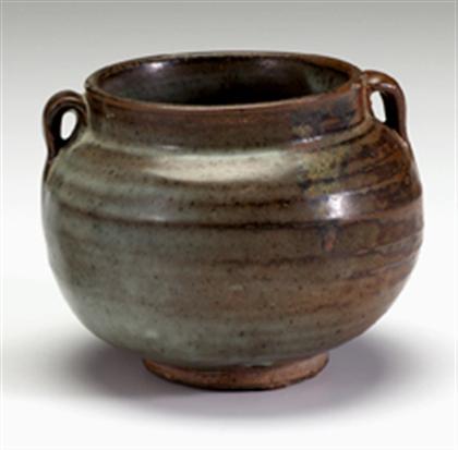 Chinese Chun Yao double handle jar