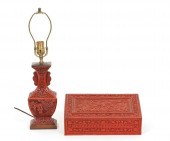 Chinese cinnabar box, Kien-Lun
