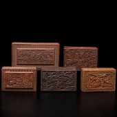 Chinese Cinnabar Boxes Chinese