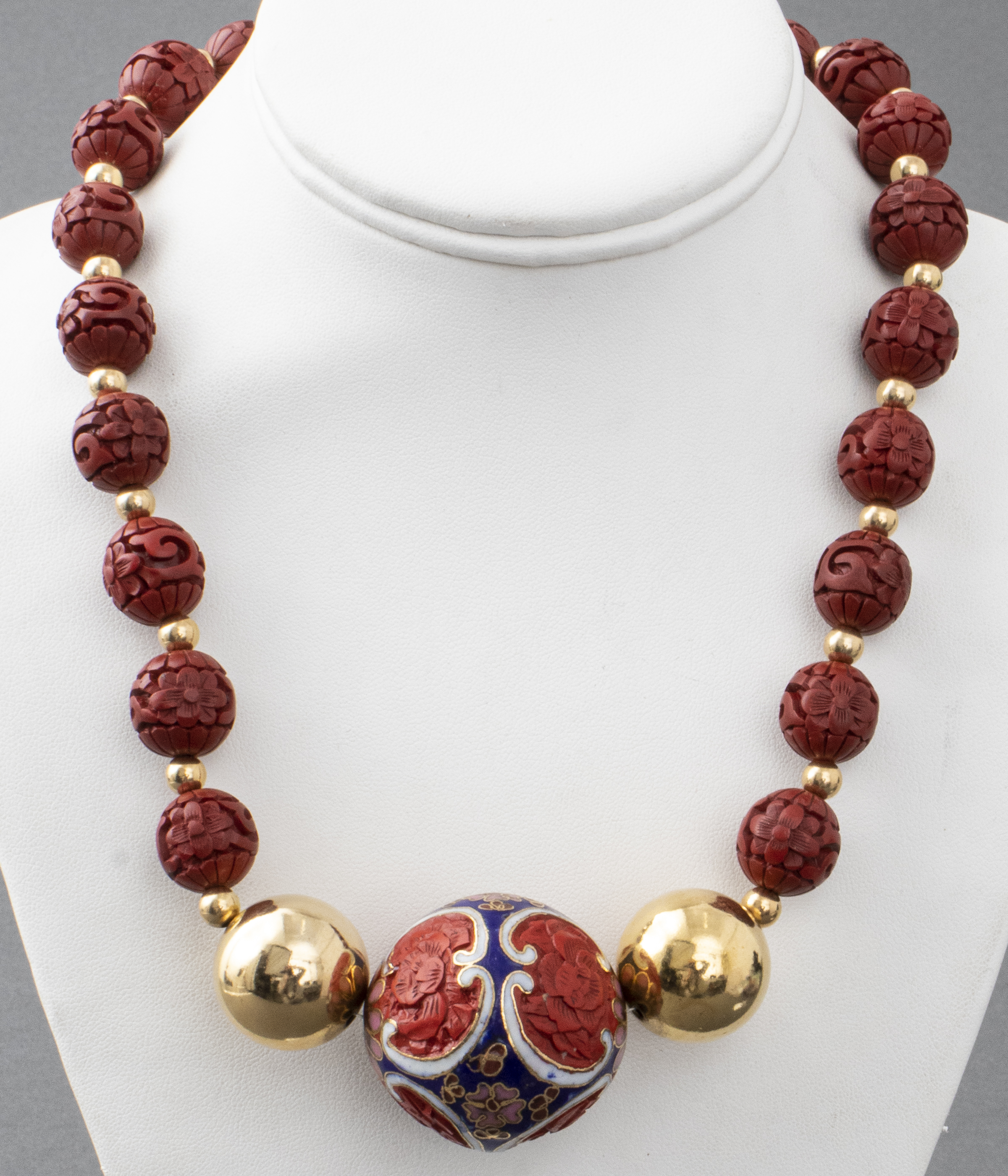 CHINESE CINNABAR, CLOISONNE, &