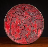 CHINESE "CINNABAR" LACQUER CHA