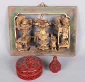 CHINESE CINNABAR LACQUER CIRCU