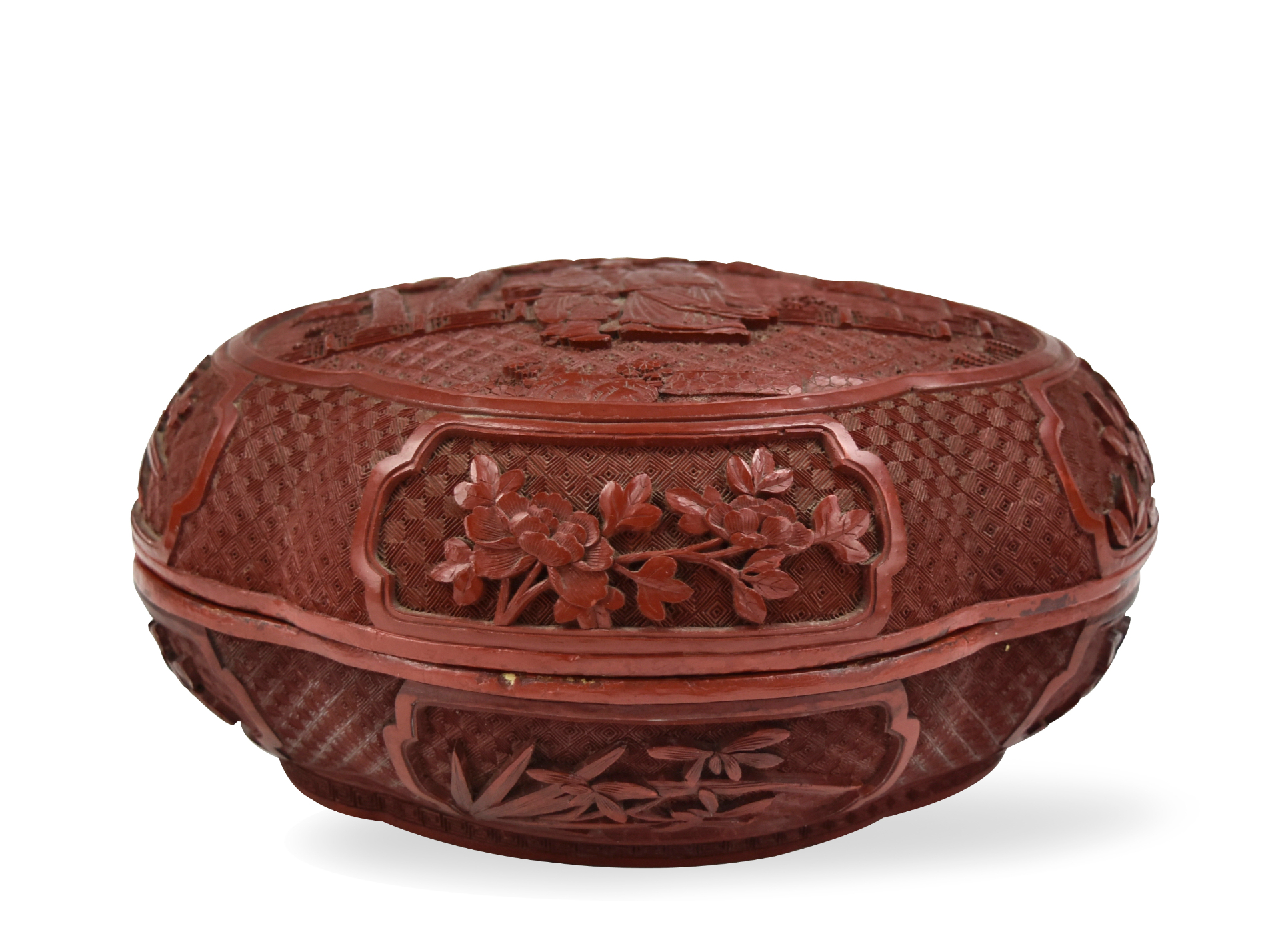 CHINESE CINNABAR LACQUER COVERED