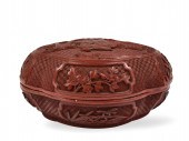 CHINESE CINNABAR LACQUER COVER
