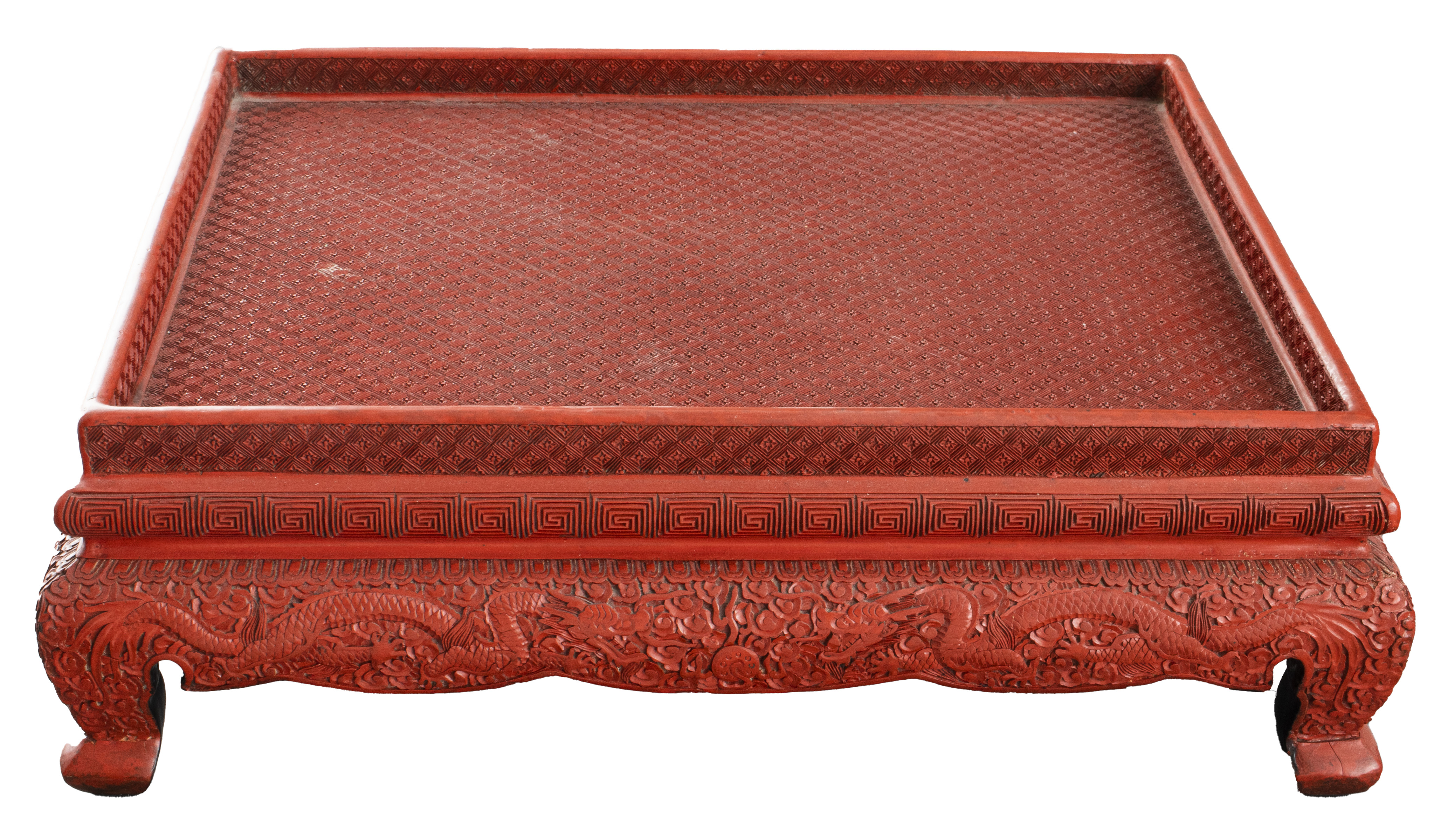 CHINESE CINNABAR LACQUER STAND WITH