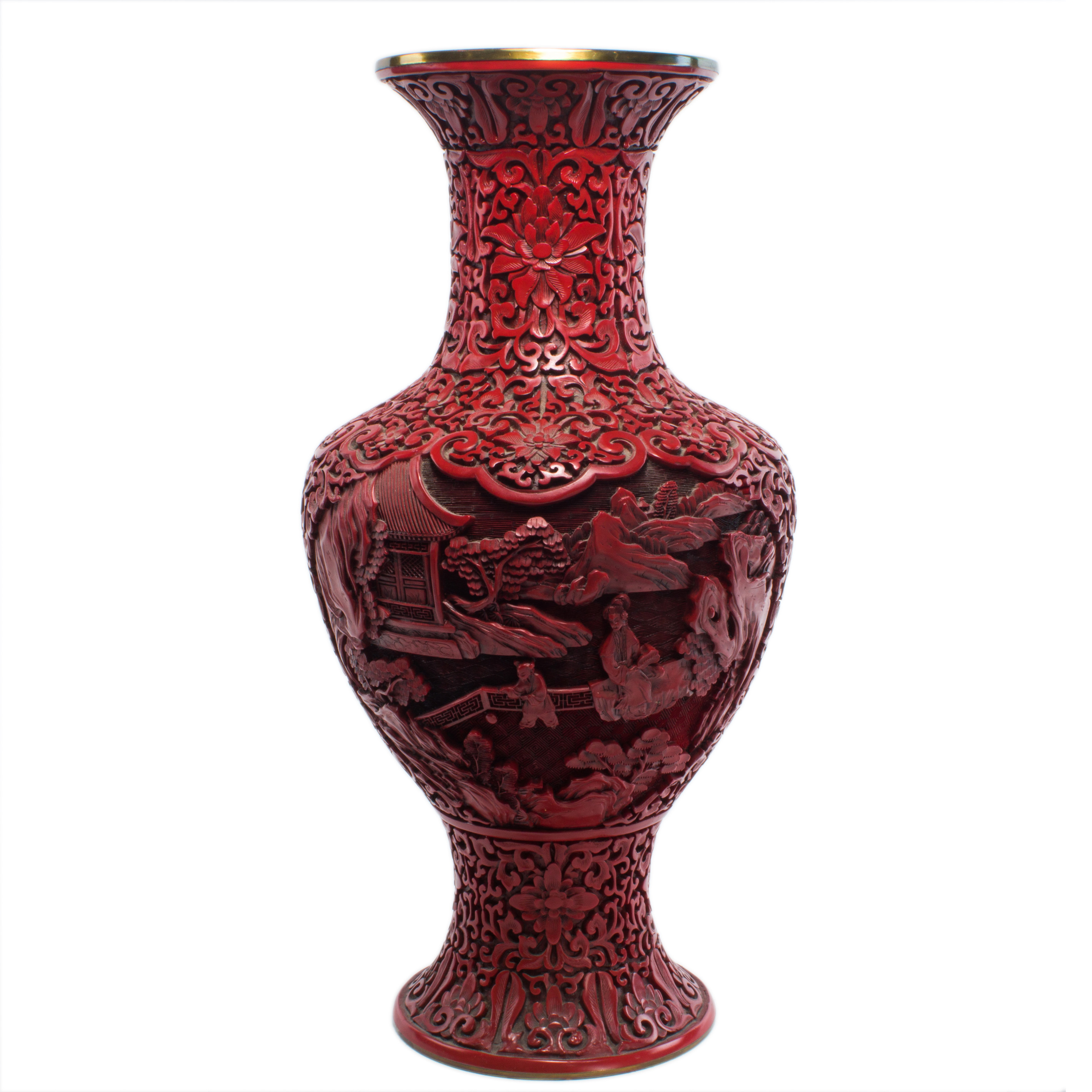 CHINESE CINNABAR LACQUER VASE