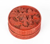 CHINESE CINNABAR LACQUERED COV
