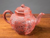 CHINESE "CINNABAR" OVERLAY ZIS