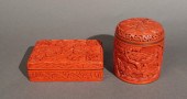 CHINESE CINNABAR TYPE LIDDED B