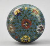 CHINESE CIRCULAR CLOISONNE BOX