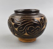 CHINESE CIZHOU WARE BLACK GLAZ