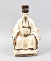 CHINESE CIZHOU WARE SEATED FIG