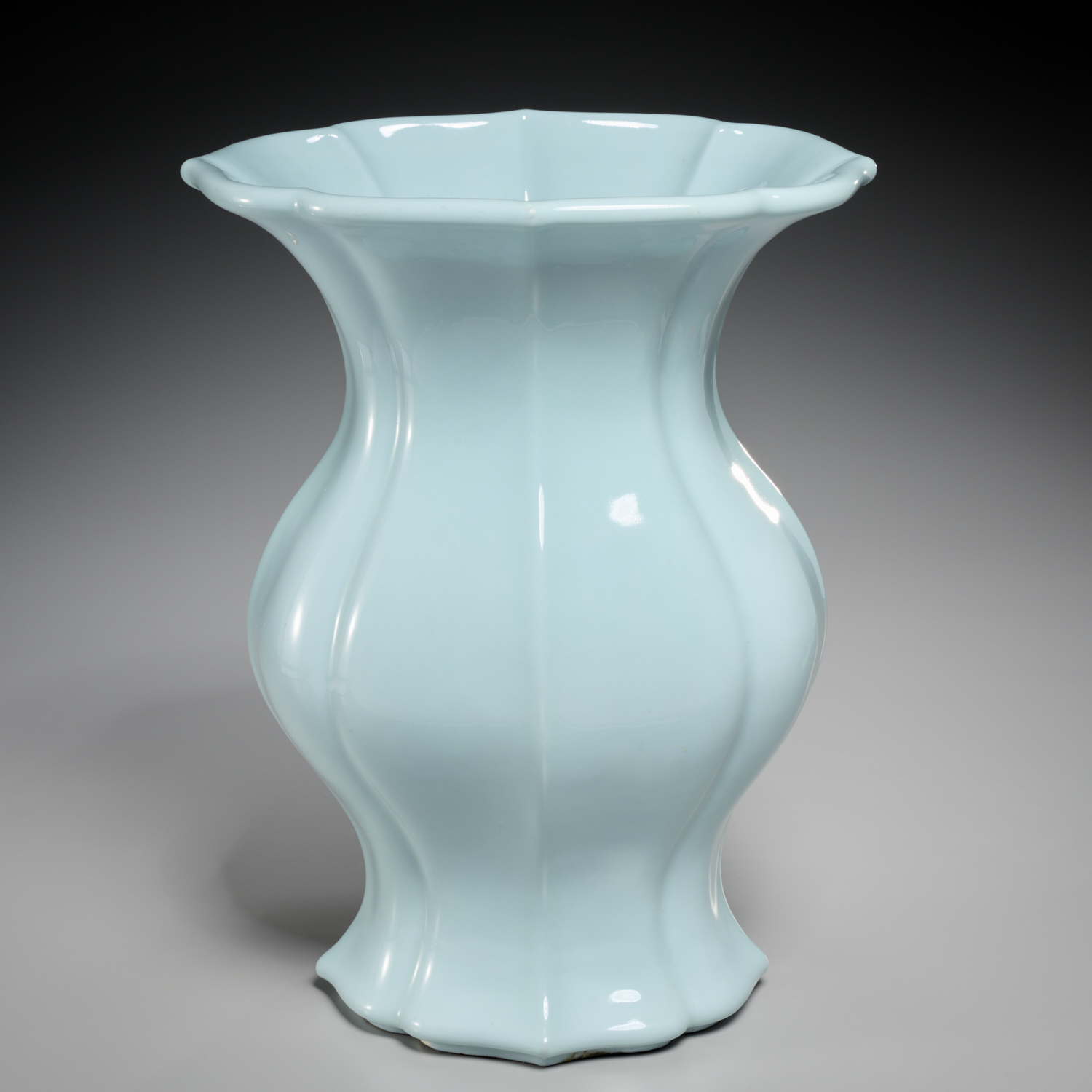 CHINESE CLAIR DE LUNE GU VASE,