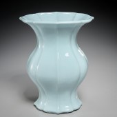 CHINESE CLAIR DE LUNE GU VASE,