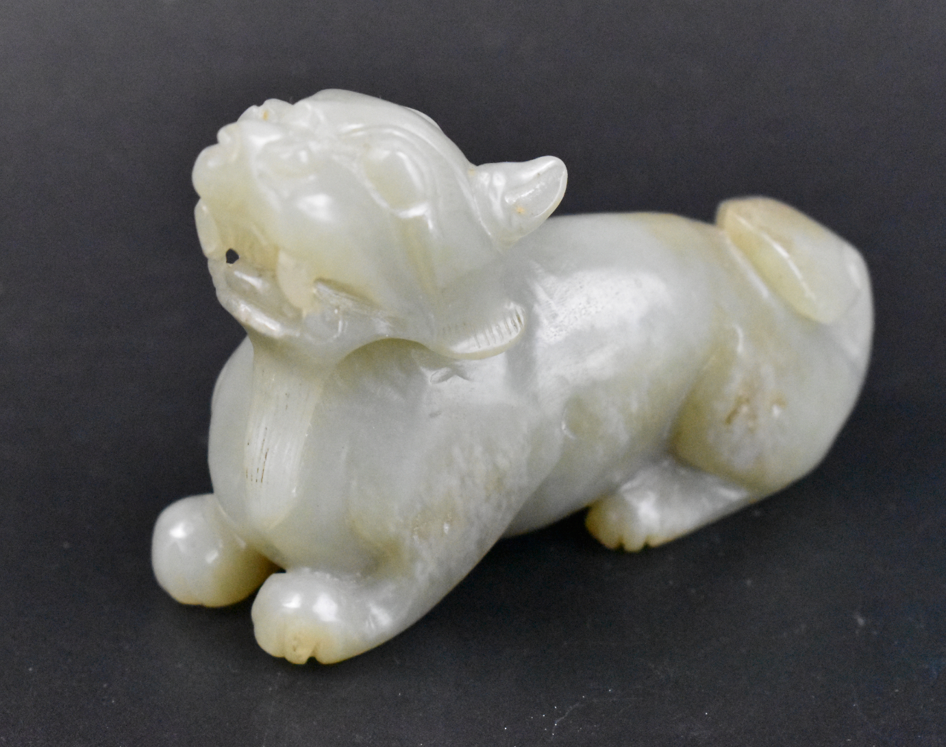 CHINESE CLEADON JADE CARVING OF