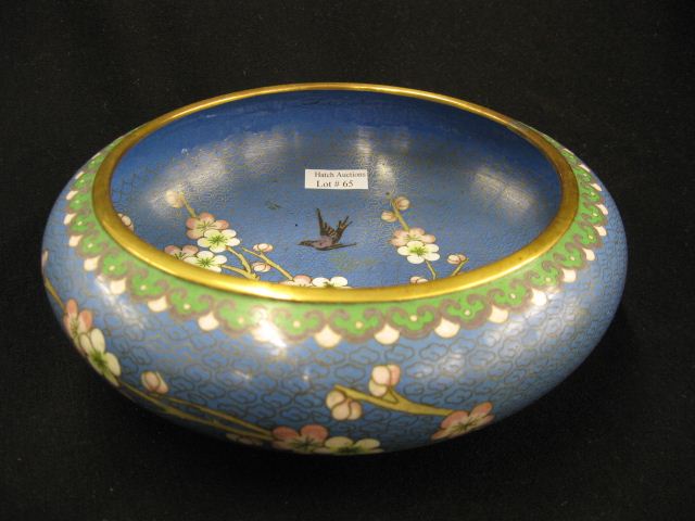 Chinese Cloisonne Bowl bird &