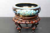 CHINESE CLOISONNE BOWL WITH CA