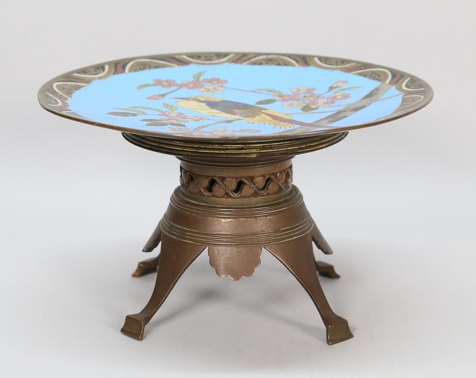 CHINESE CLOISONNE & BRONZE OFFERING