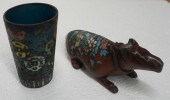 CHINESE CLOISONNE BRONZE RAT A