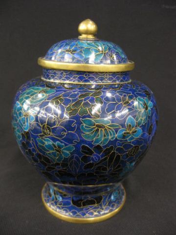 Chinese Cloisonne Carved Jar floral