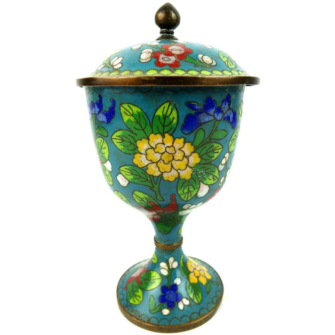 CHINESE CLOISONNE CHALICE19th