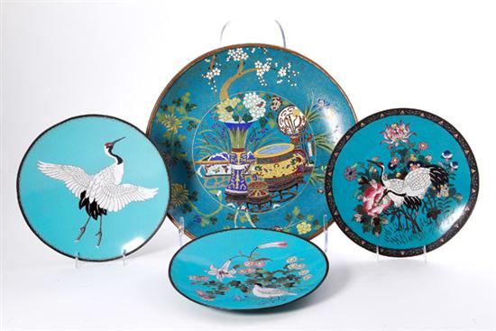 Chinese cloisonne chargers late