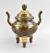 CHINESE CLOISONNE COVERED TRIP
