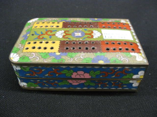 Chinese Cloisonne Cribbage Board