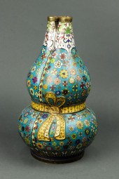 CHINESE CLOISONNE ENAMEL DOUBL