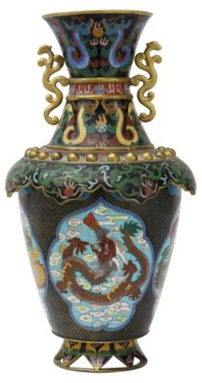 CHINESE CLOISONNE ENAMEL DRAGON
