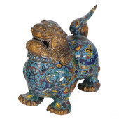 CHINESE CLOISONNE ENAMEL FOO D