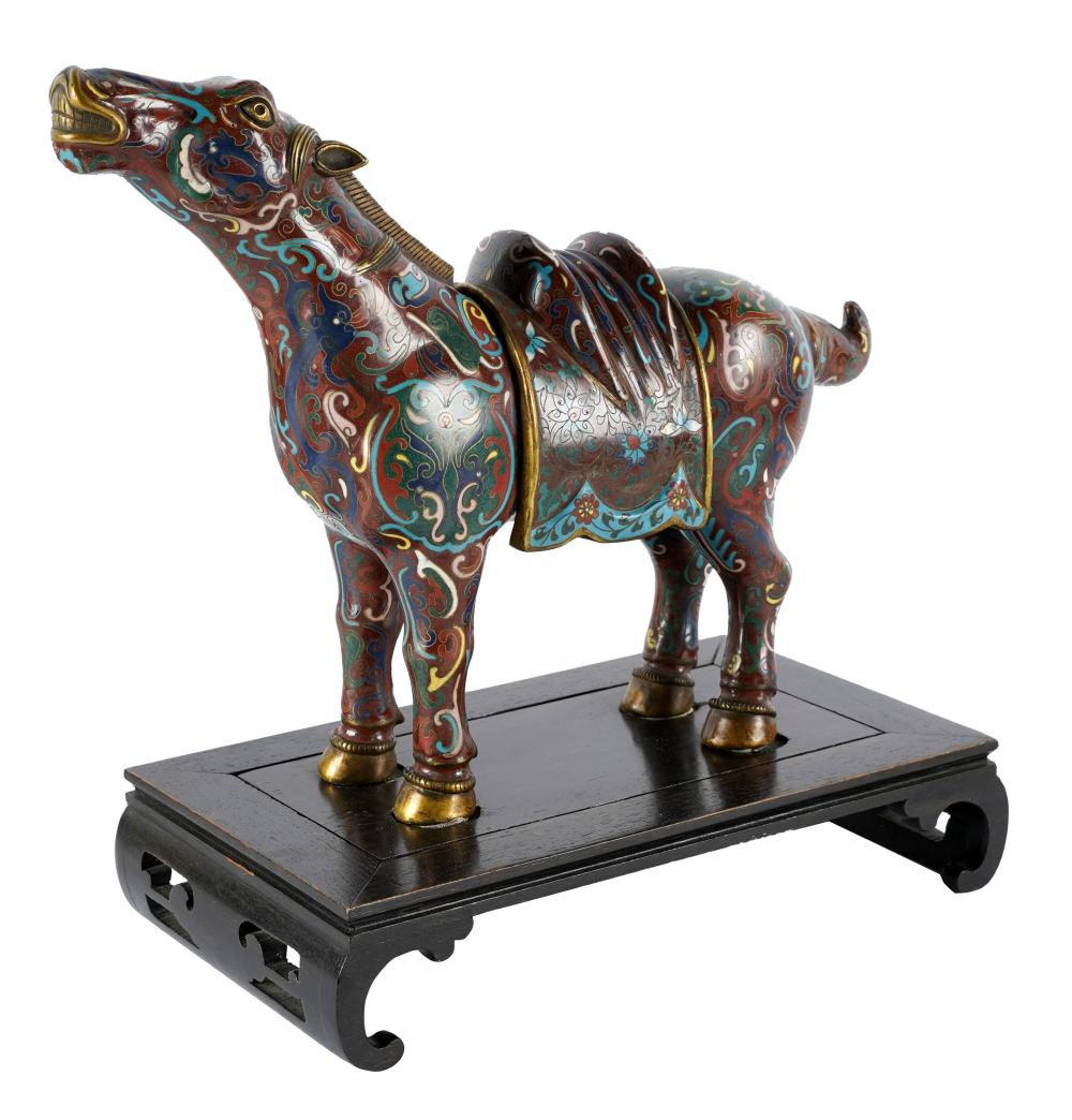 CHINESE CLOISONNE ENAMEL HORSE